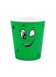 Бумажный стакан Ecopak Emoji зелёный d=80 250 мл