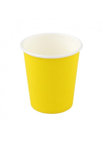 Бумажный стакан Ecopak Желтый d=80 250 мл оптом