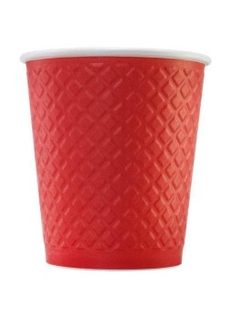 Бумажный стакан Waffle Красный 2-слойный d=80 250 мл