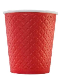 Бумажный стакан Waffle Красный 2-слойный d=90 300 мл
