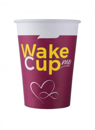Бумажный стакан Wake Me Cup d=70 200мл оптом