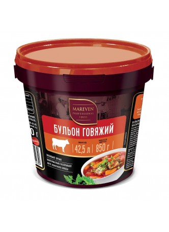 Говяжий Бульон Mareven Food (Россия), 850г (КОД 13905) (+18°С) оптом