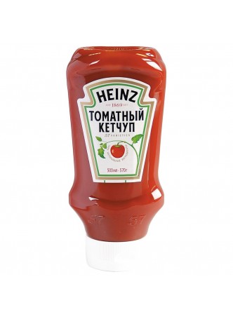 Кетчуп томатный, перевертыш, 10х570гр, пл/бут, Heinz (КОД 11016) (О°С) оптом