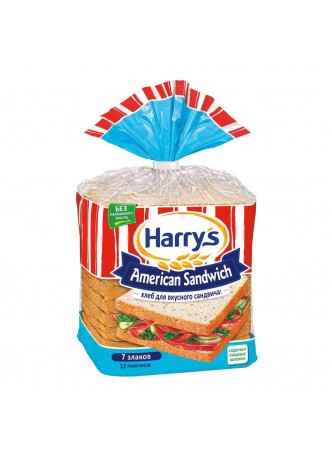 Хлеб пшеничный 7 злаков для сэндвичей Harry\'s 10х470г, Россия (КОД 11124) (+18°С) оптом