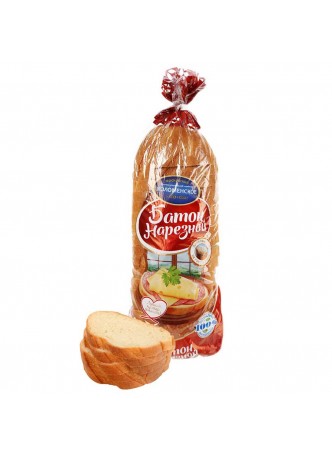 Хлеб батон нарезной, нарезанный, 400г., пакет, Коломенское, Россия, (КОД 51857), (+18°С) оптом