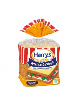 Хлеб пшеничный с Отрубями для сэндвичей "Harry's", 10*515гр (КОД 93832) (+18°С)