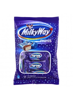Батончик мини с суфле покрытый мол. шоколадом, 176г, пакет, Milky Way, Россия, (КОД 35828), (+18°С)