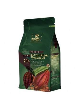 Шоколад Горький 64% таблетки 5кг х4 пакет Cacao Barry CHD-P64EBPU-RT-U72 Франция (КОД 20384) (+18°С)