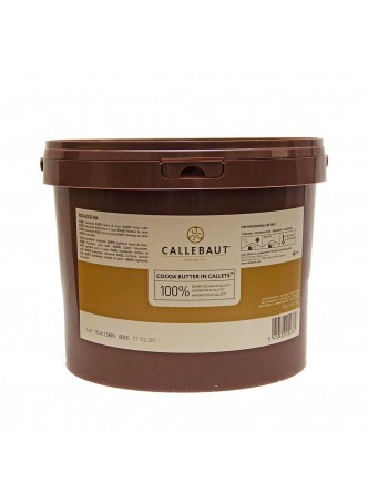 Какао масло в форме дисков 3кг х 4шт ведро Callebaut NCB-HDO3-654 Бельгия (Код 72401) (+18°С) оптом