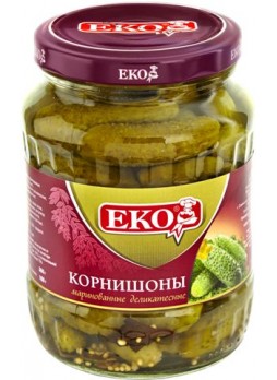 Корнишончики ЕКО маринов. деликат. (1-4 см), 370 гр. оптом