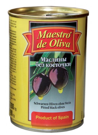Маслины Maestro de Oliva без косточки 280г оптом