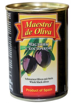 Маслины  Maestro de Oliva с косточкой 280г оптом