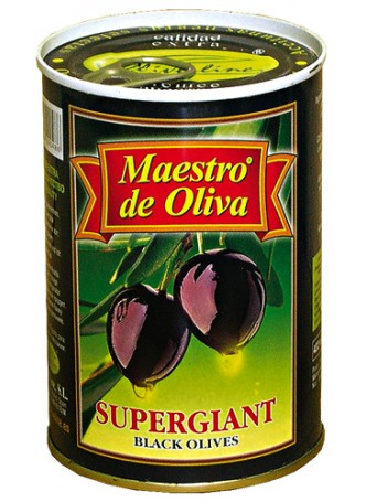 Маслины супергигант Maestro de Oliva с косточкой 425г оптом