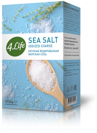 4Life Соль морская йодированная крупная, 1кг оптом