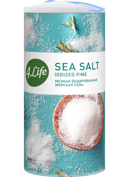 4Life Соль морская йодированная мелкая в тубе 500г