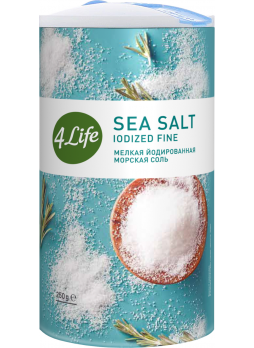 Соль 4LIFE морская мелкая йодированная, 250г