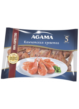 Креветки камчатские AGAMA 35/45 варено-мороженые, 800г