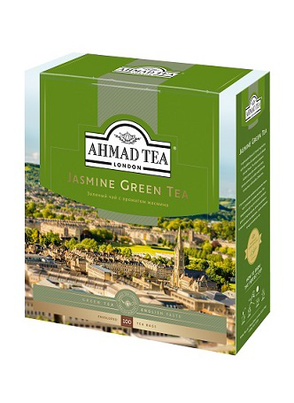 AHMAD TEA Чай зеленый байховый мелкий с жасмином Jasmine Green Tea 100 пак. оптом