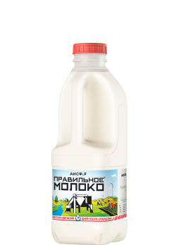 Молоко ПРАВИЛЬНОЕ пастеризованное 3,2-4%, 0,9л БЗМЖ