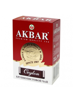 Чай черный Акбар Ceylon крупнолистовой 250г