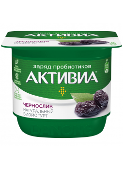 Йогурт АКТИВИА Чернослив, 150г