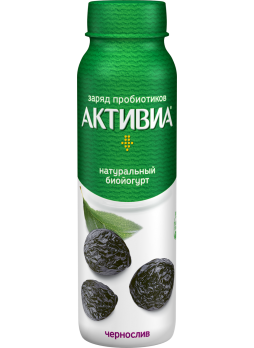 Йогурт питьевой АКТИВИА Чернослив 2,4% БЗМЖ, 260 г