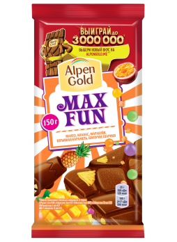 Шоколад ALPEN GOLD Maxfun тропический микс, 150г