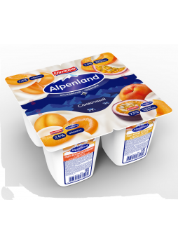 Йогуртный продукт Alpenland абрикос персик-маракуйя 7,5% 95 г