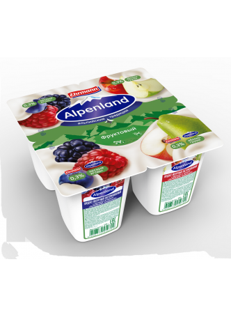 Йогуртный продукт Alpenland лесные ягоды яблоко-груша 0,3% 95 г оптом
