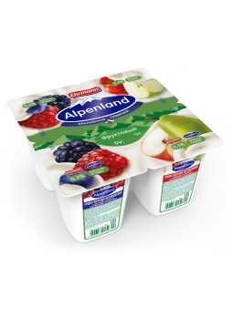 Йогуртовый продукт EHRMANN Alpenland лесная ягода яблоко и груша, 4х95г БЗМЖ
