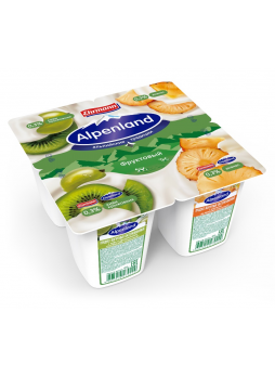 Йогуртный продукт EHRMANN Alpenland фруктовый ананас-киви-крыжовник, 4х95 г БЗМЖ