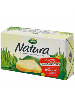 Масло NATURA Arla 82%, 180г БЗМЖ