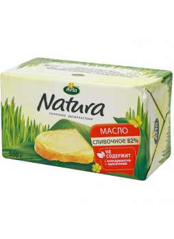 Масло сливочное NATURA 82%, 500г