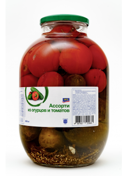 Ассорти огурцы+томаты ARO, 3кг