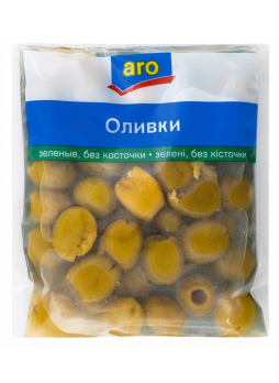 Оливки ARO без косточки в мягкой упаковке 3*160г