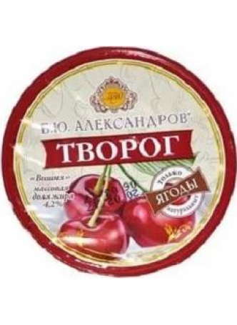 Творог Б.Ю. АЛЕКСАНДРОВ Вишня 4,2%, 150 г