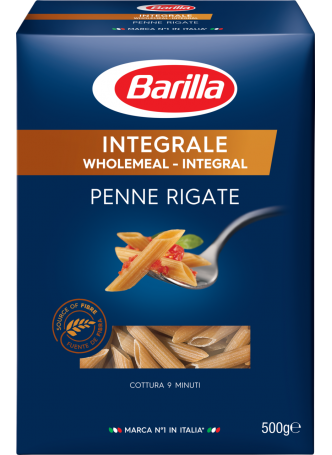 Макаронные изделия Barilla Pennette Rigate Integrale цельнозерновые 500г оптом