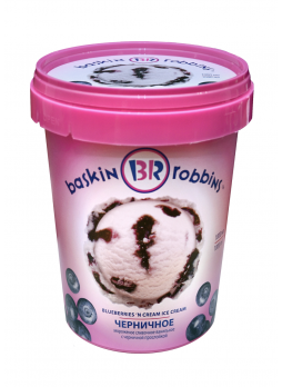 Мороженое пломбир BASKIN ROBBINS Черничное ведерко, 1л БЗМЖ