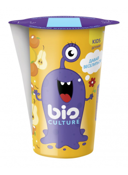 Йогурт питьевой детский BIO CULTURE персик-груша, 100г БЗМЖ