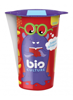 Йогурт питьевой детский BIO CULTURE клубника-банан, 100г БЗМЖ