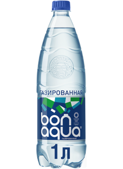 Вода BonAqua питьевая газированная 1л