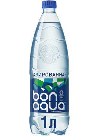 Вода BonAqua питьевая газированная 1л