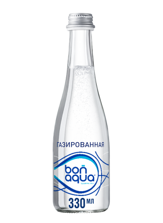 Вода BonAqua питьевая газированная 0,33л (стекло)