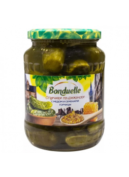 Огурцы Bonduelle маринованные с медом 720мл