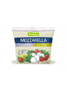 Сыр Моцарелла BONFESTO 45% 5 шаров, 125г БЗМЖ