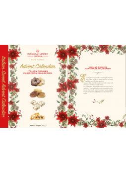 Подарочный набор BORGO DE MEDICI печенье+нуга+календарь, 200 г