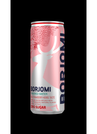 Напиток Borjomi Flavored Water земдяника и травы без сахара 330 мл оптом