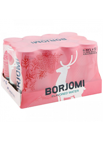Напиток Borjomi Flavored Water земляника и травы без сахара 330 мл оптом