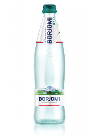 Вода BORJOMI минеральная газированная стекло, 0,5л