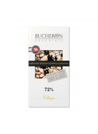 BUCHERON Шоколад горький с миндалем, клюквой и фисташками 72% какао 100г оптом